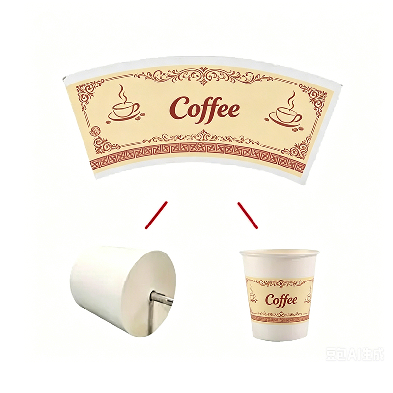 Ventilador de taza de papel recubierto de PE