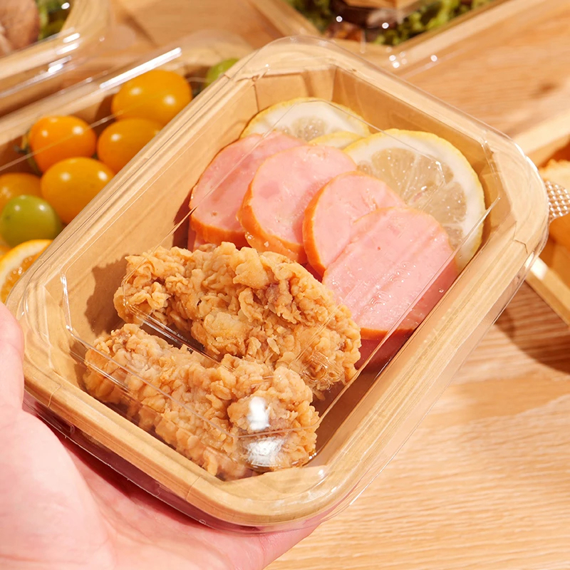 Bandeja para sushi Kraft con tapa