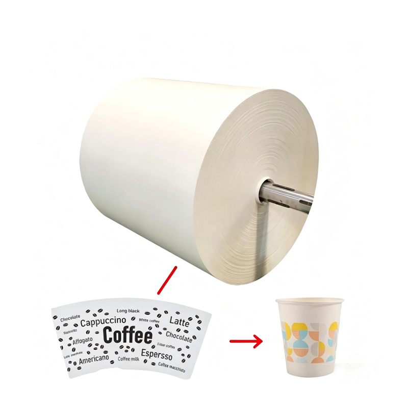 Rollo gigante de papel recubierto de PLA