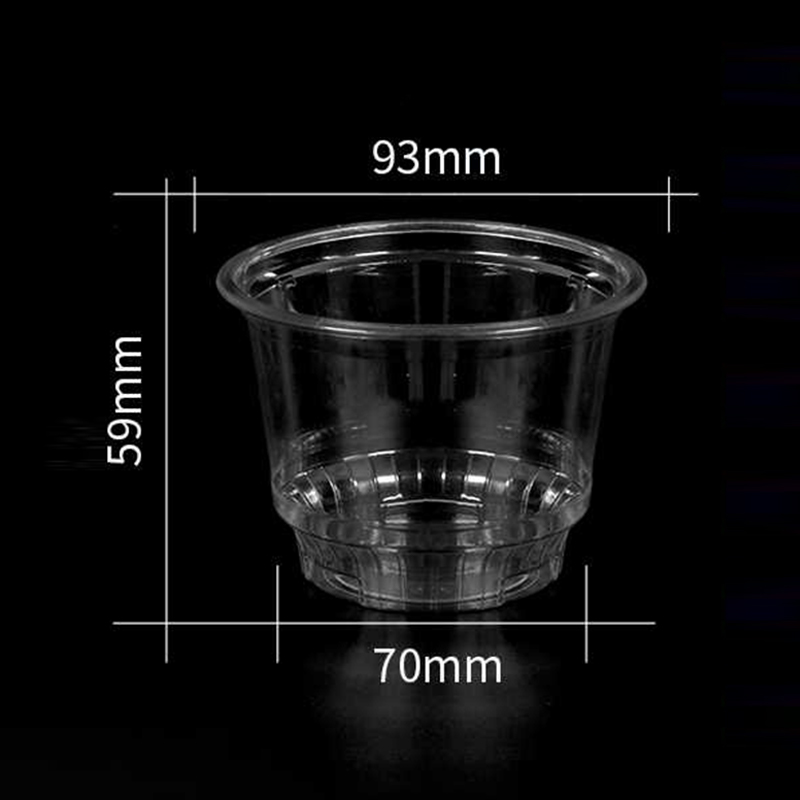 Taza transparente para helado PET de 92 mm